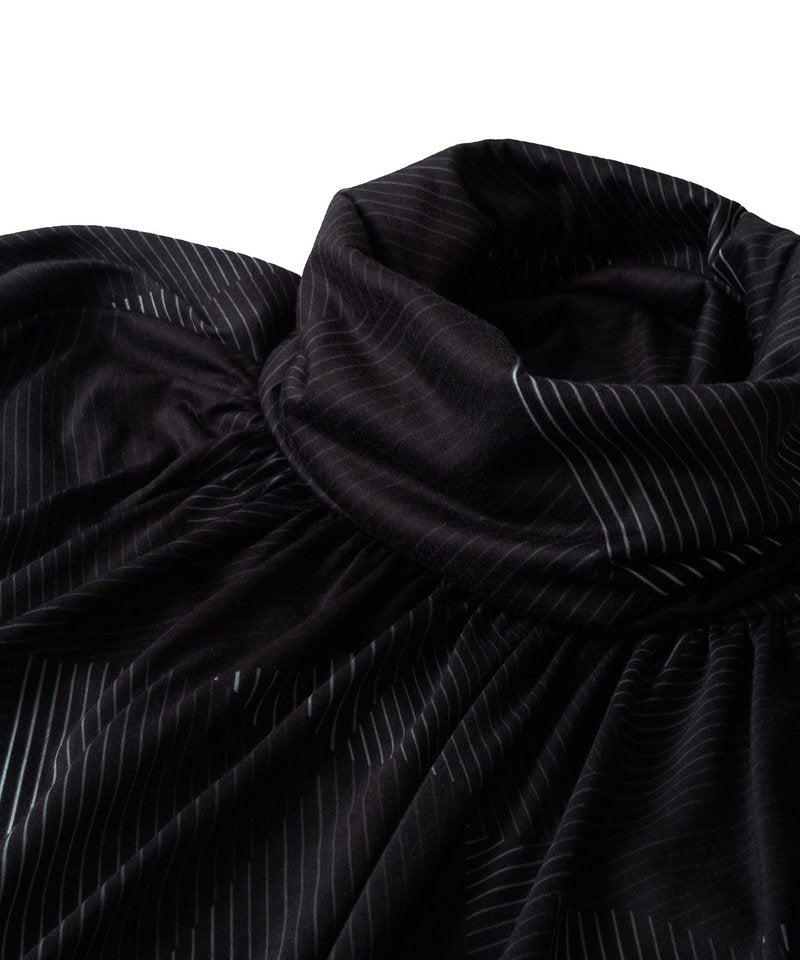 ネックギャザータートルネックロンT