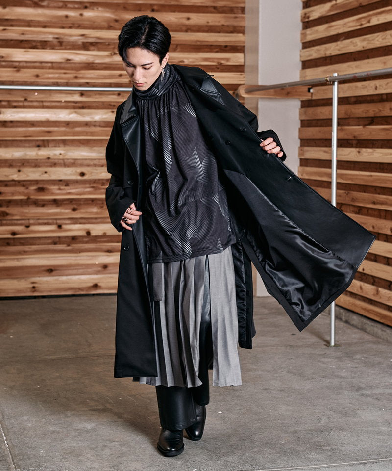 ネックギャザータートルネックロンT