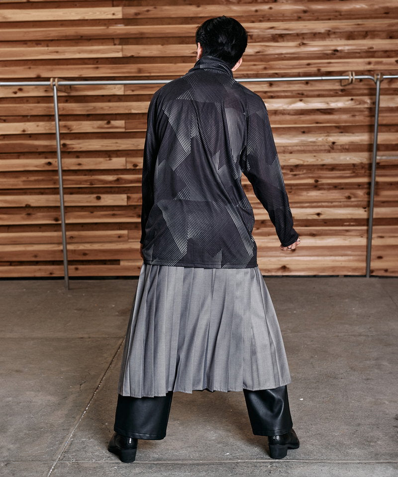 ネックギャザータートルネックロンT