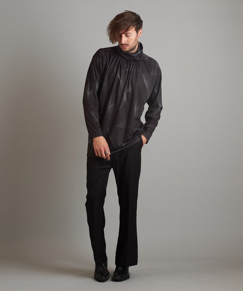 ネックギャザータートルネックロンT