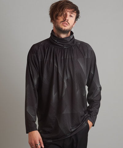 ネックギャザータートルネックロンT