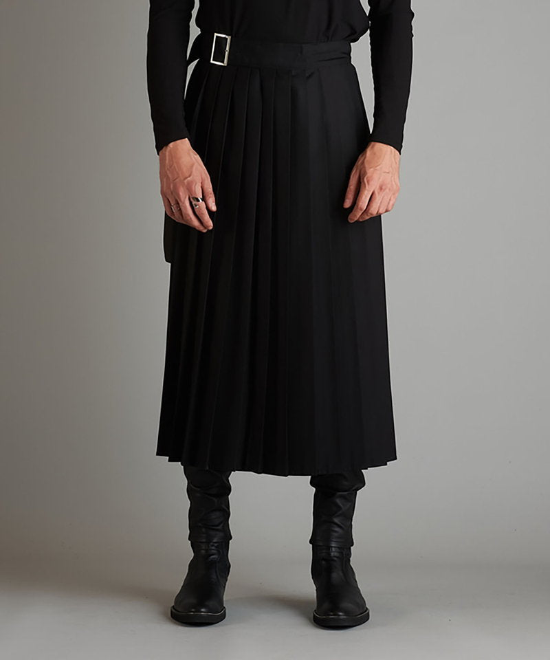 プリーツラップスカート