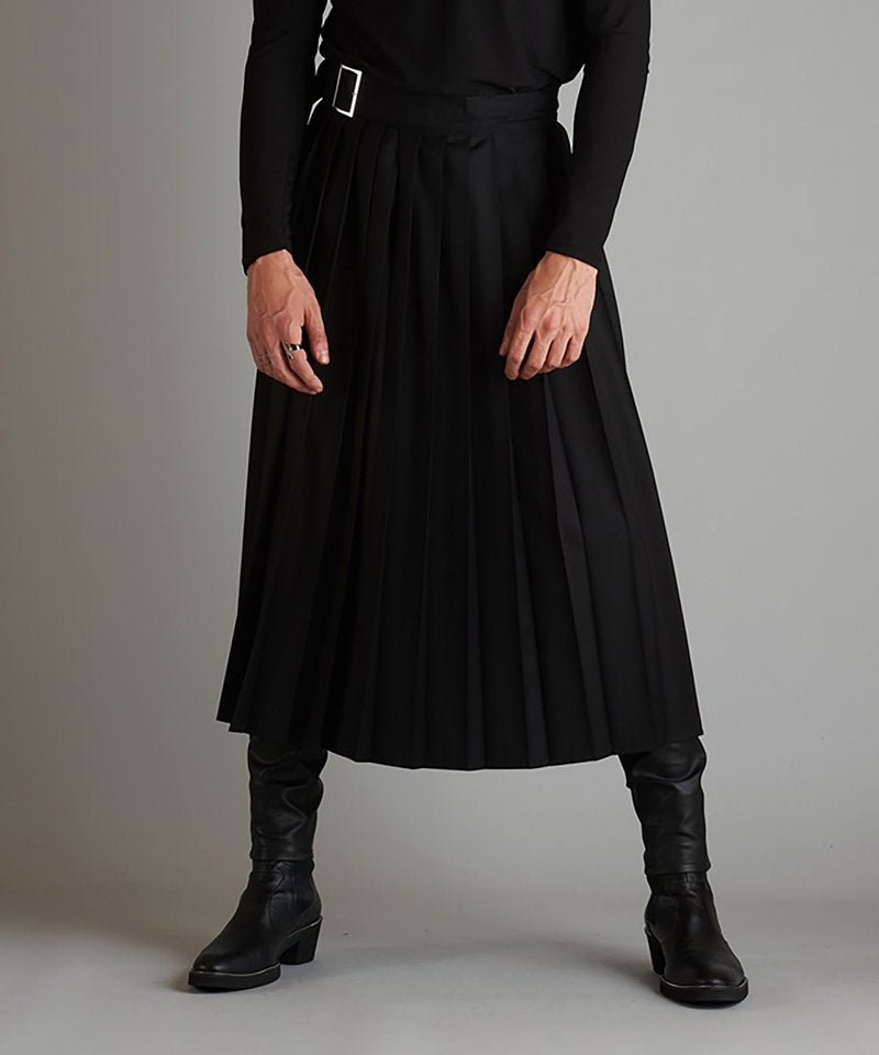 プリーツラップスカート