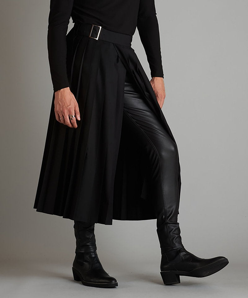 プリーツラップスカート