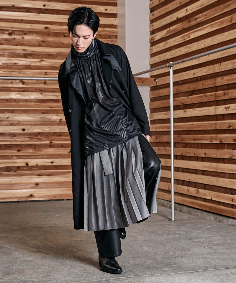 プリーツラップスカート