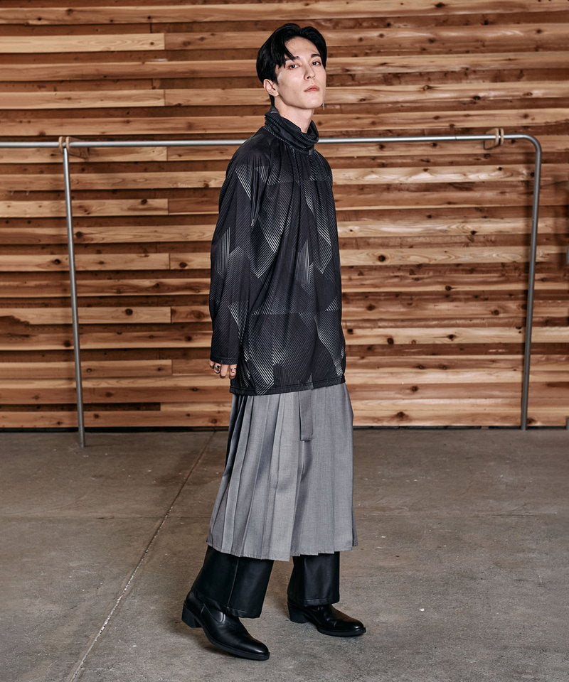 プリーツラップスカート