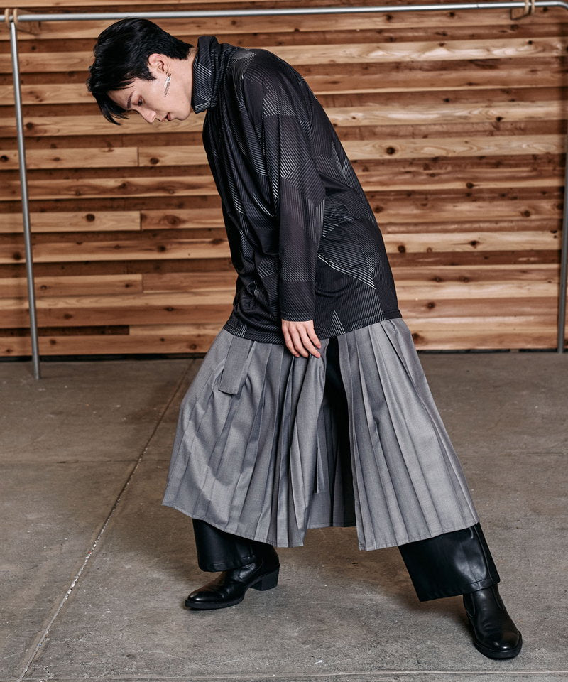 プリーツラップスカート