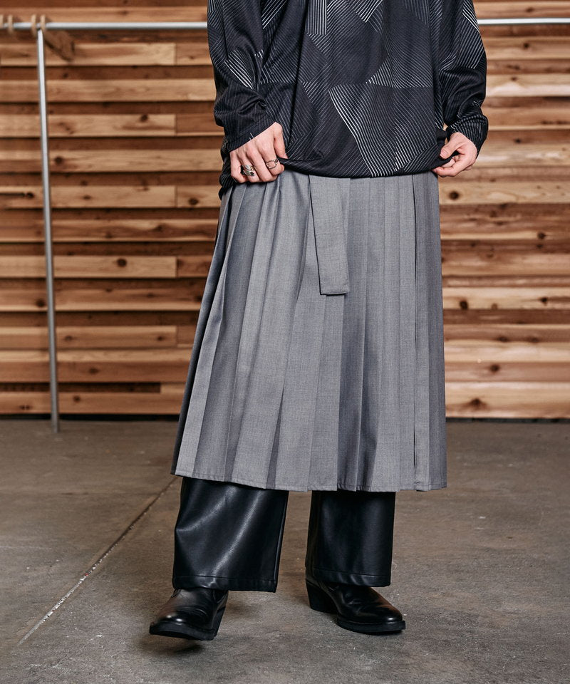 プリーツラップスカート