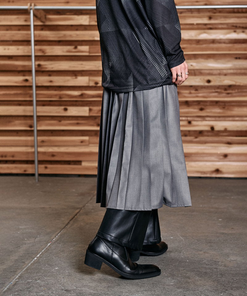 プリーツラップスカート