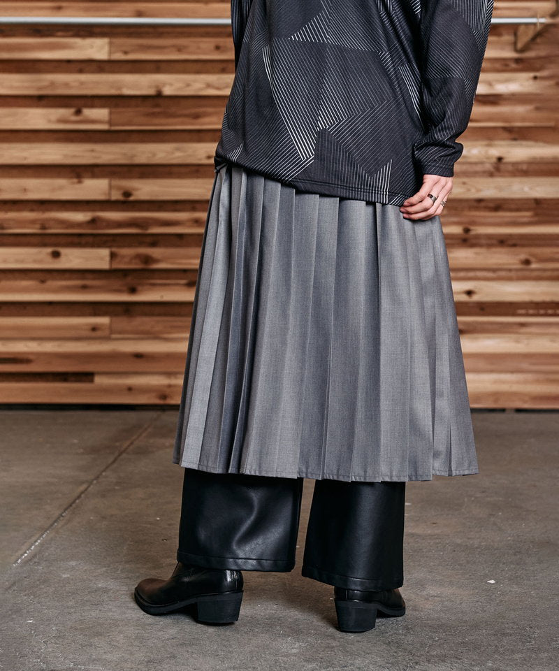 プリーツラップスカート