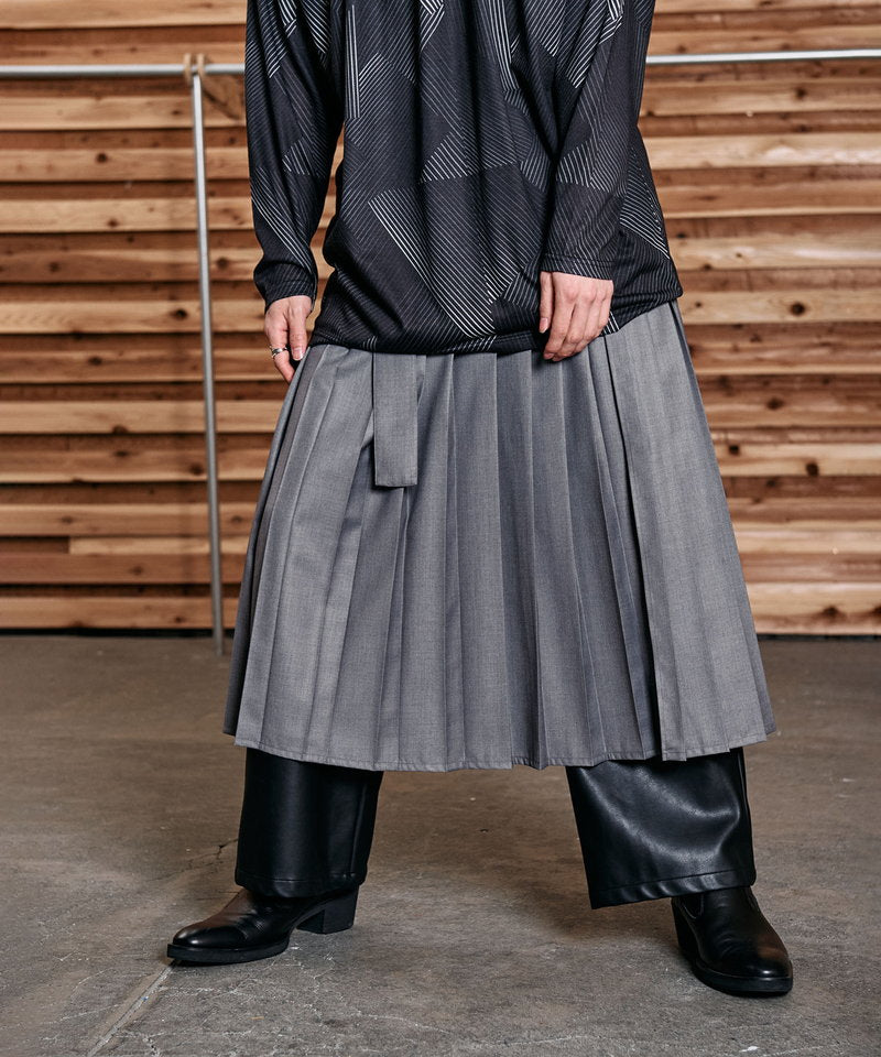 プリーツラップスカート