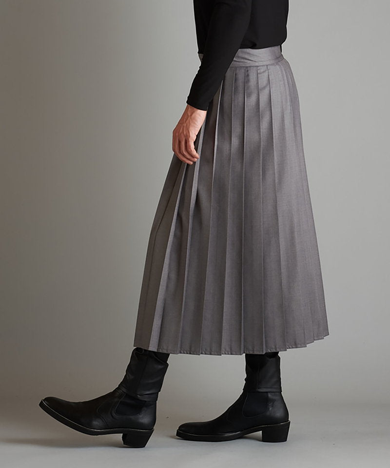 プリーツラップスカート