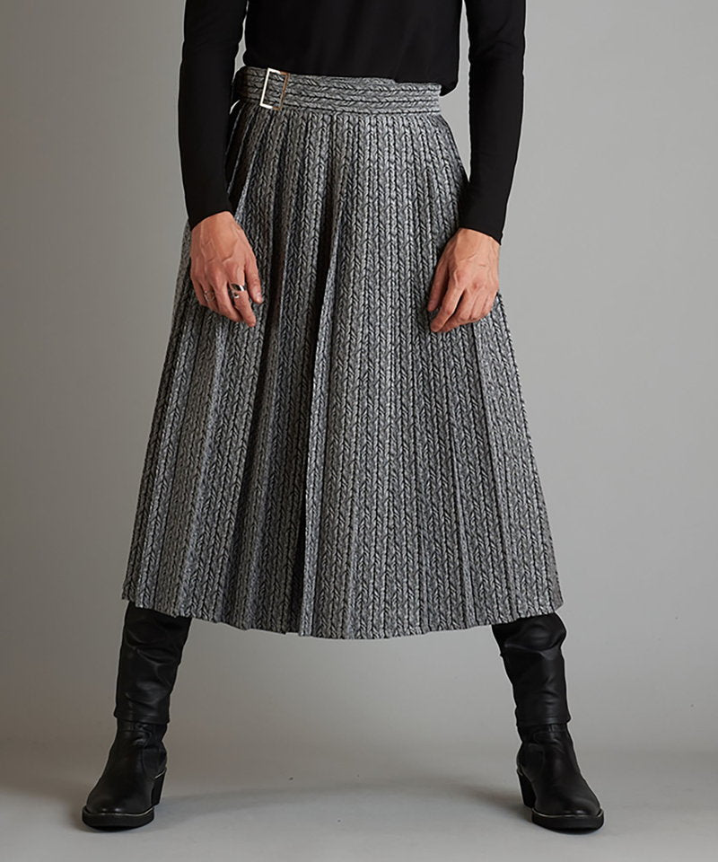 プリーツラップスカート