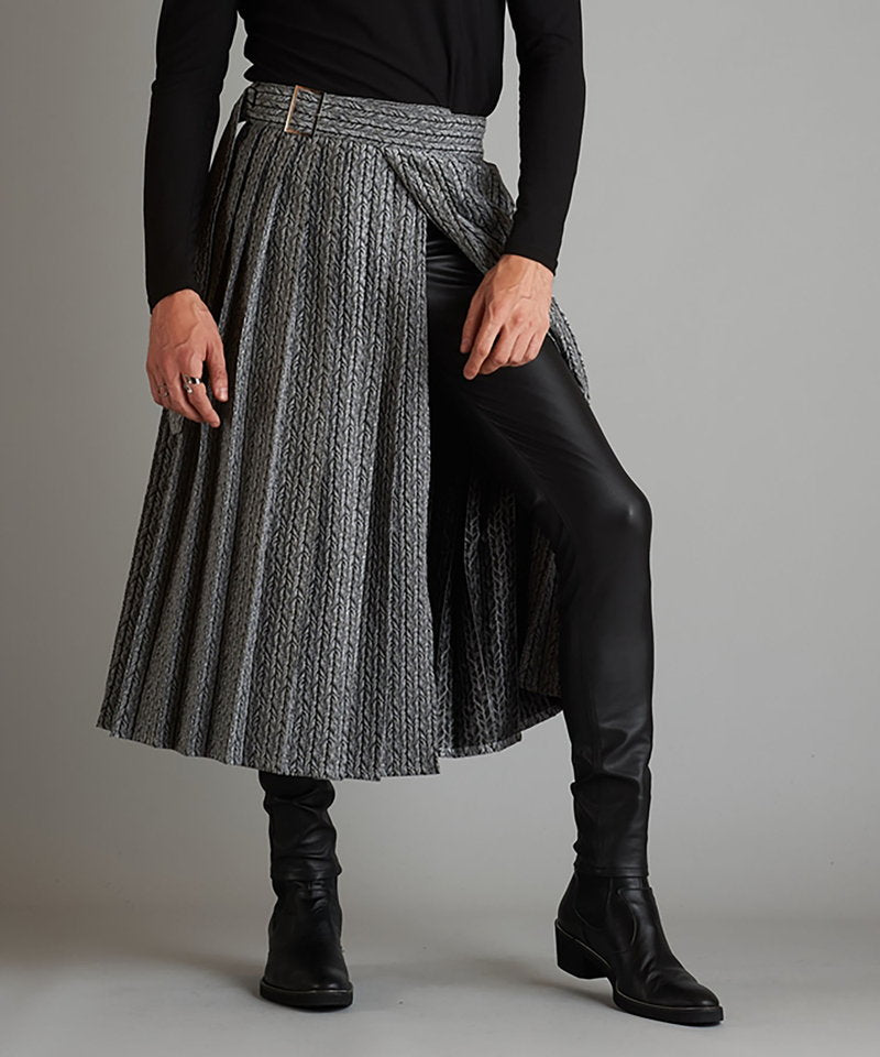 プリーツラップスカート