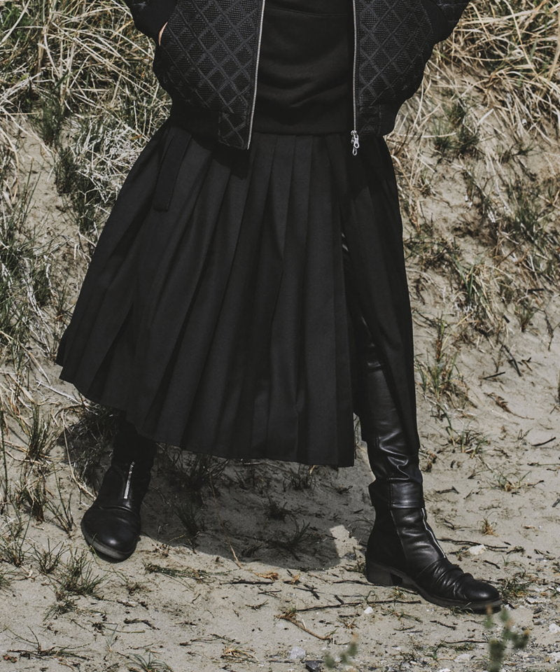 プリーツラップスカート