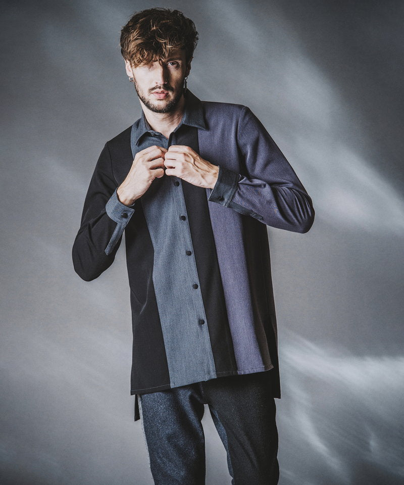 カラーブロッキングロングSH