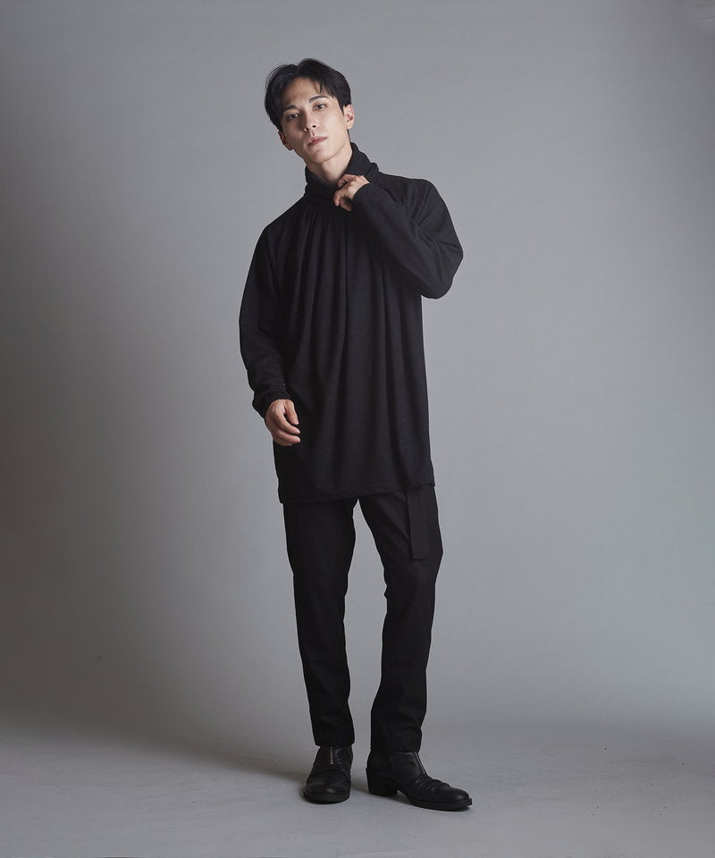 ランダムテレコタートルネックロンT