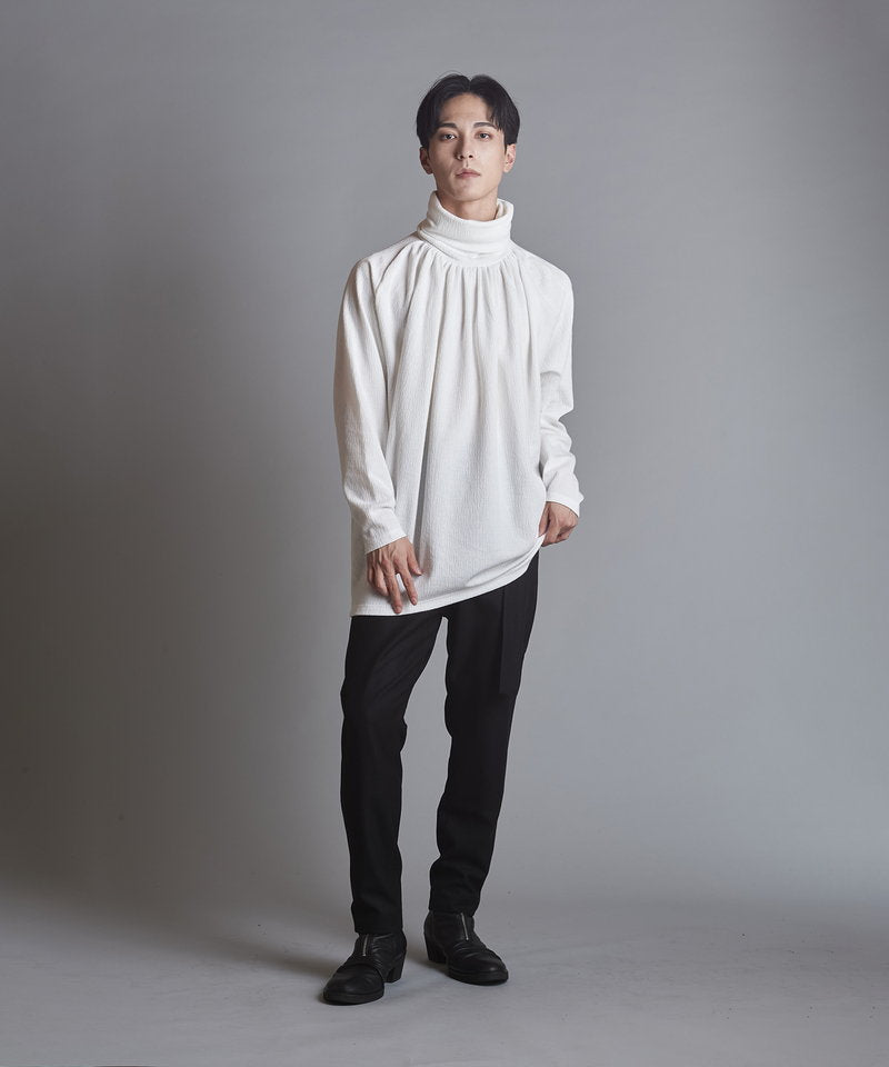 ランダムテレコタートルネックロンT