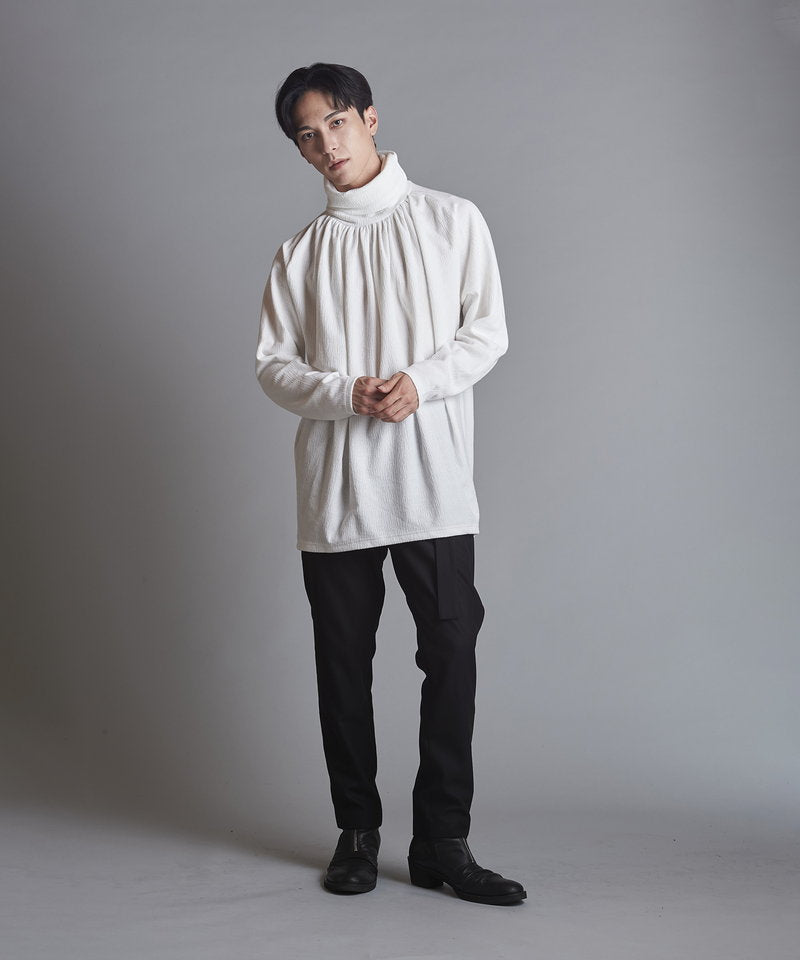 ランダムテレコタートルネックロンT