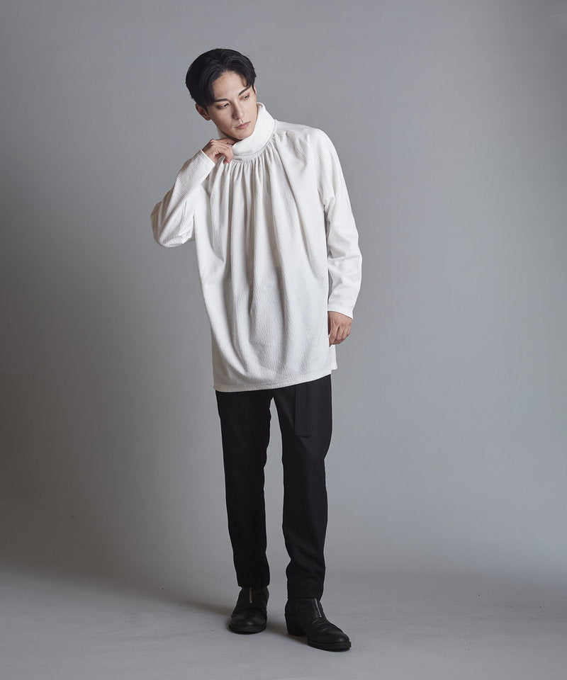 ランダムテレコタートルネックロンT