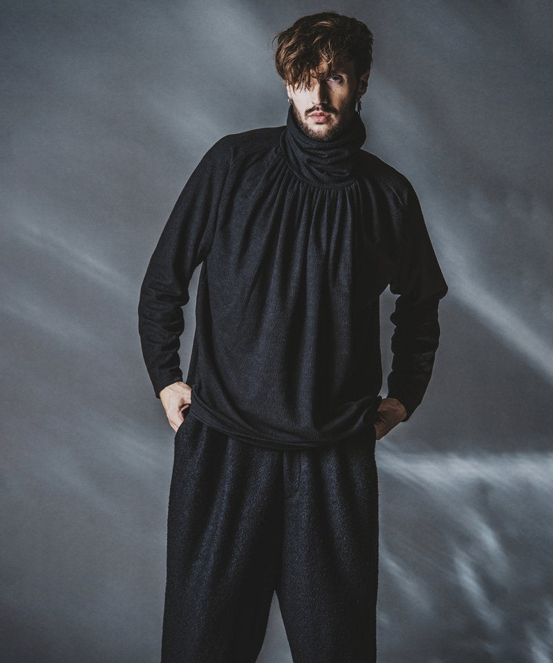 ランダムテレコタートルネックロンT