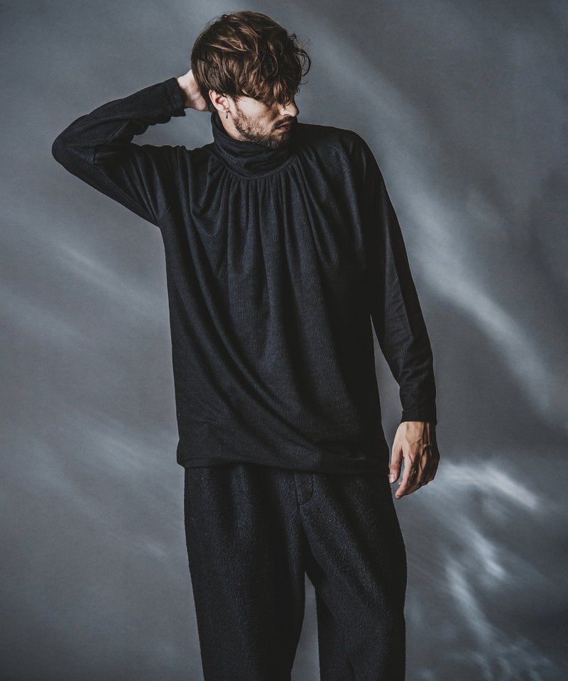 ランダムテレコタートルネックロンT