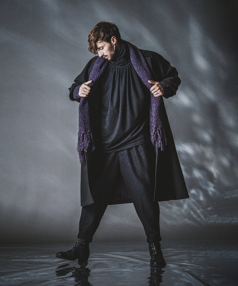 ランダムテレコタートルネックロンT