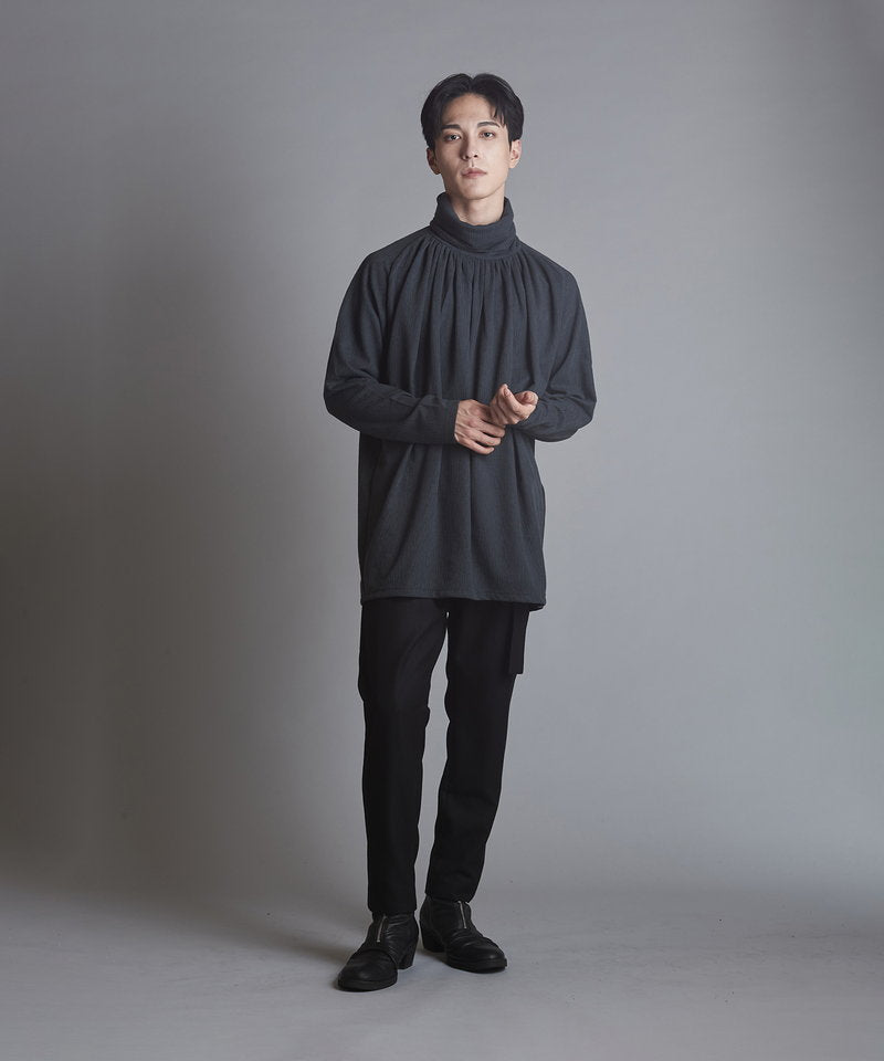 ランダムテレコタートルネックロンT