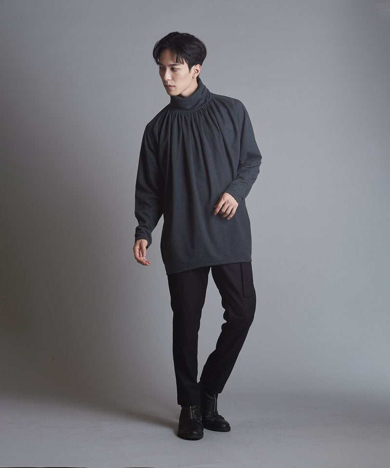 ランダムテレコタートルネックロンT