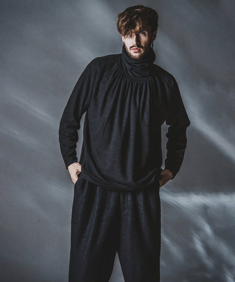 ランダムテレコタートルネックロンT