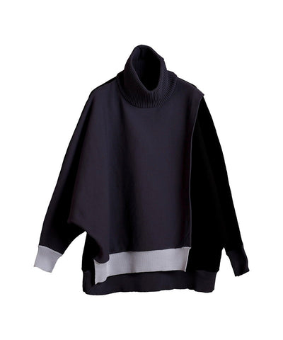 レイヤードドルマンスリーブニットPO