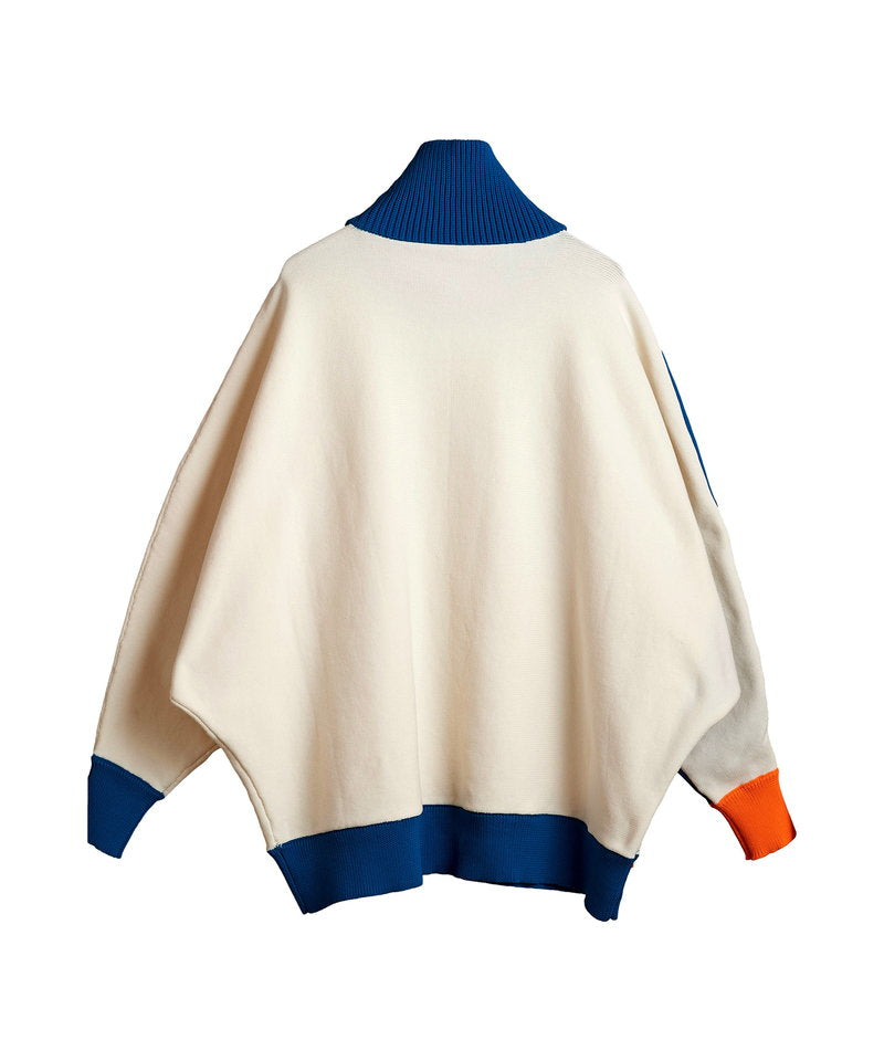 レイヤードドルマンスリーブニットPO