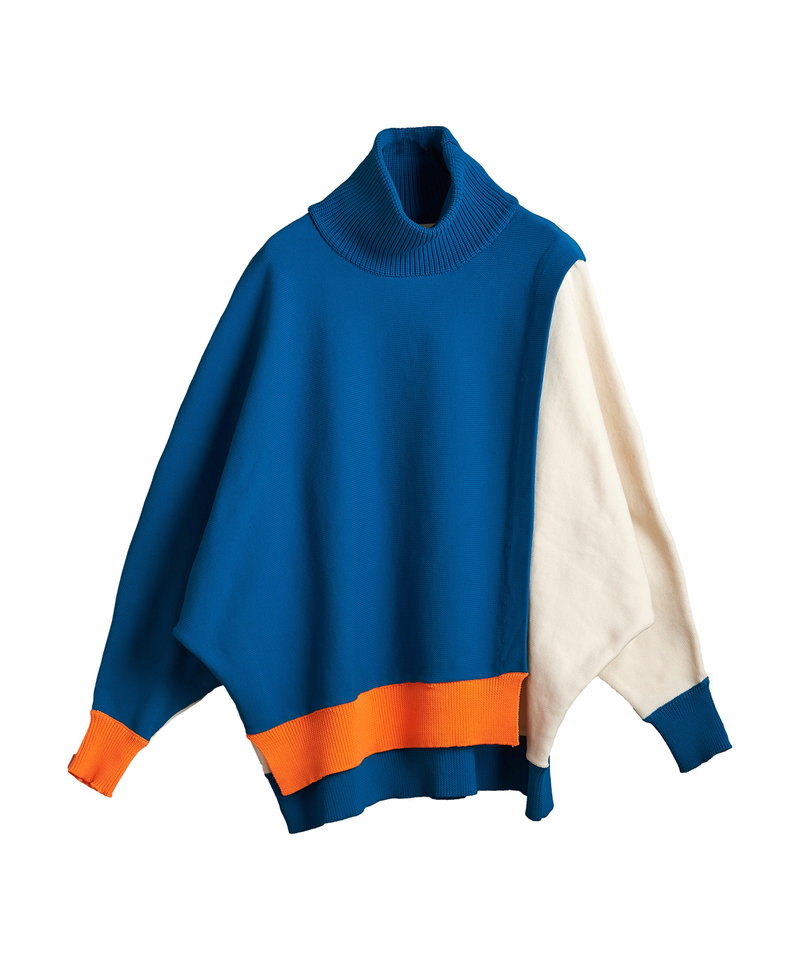 レイヤードドルマンスリーブニットPO