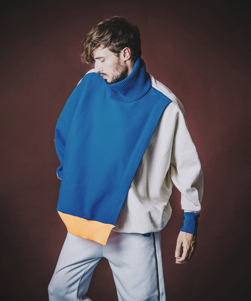 レイヤードドルマンスリーブニットPO