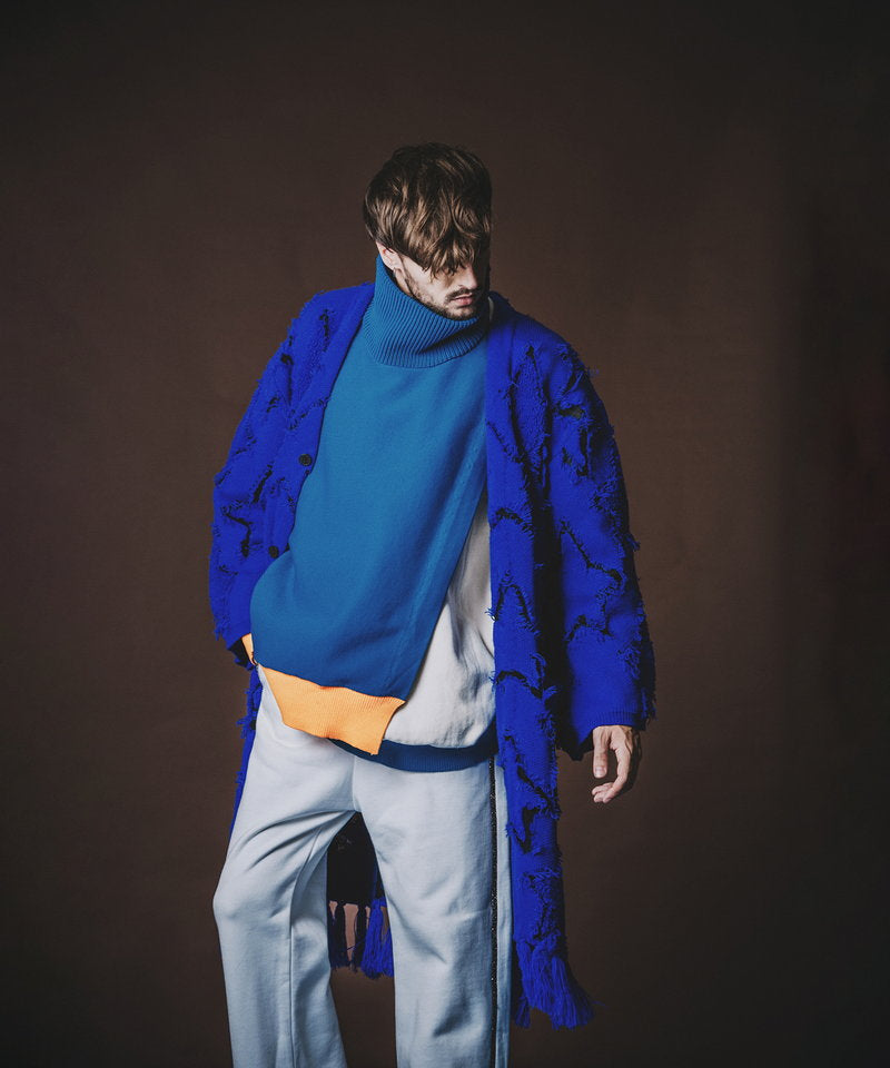 レイヤードドルマンスリーブニットPO