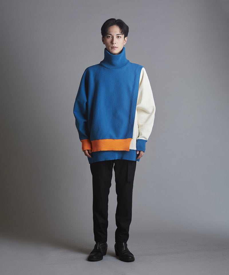 レイヤードドルマンスリーブニットPO