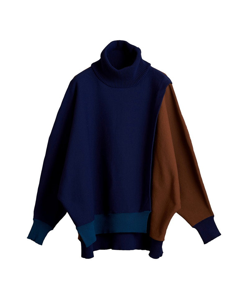 レイヤードドルマンスリーブニットPO