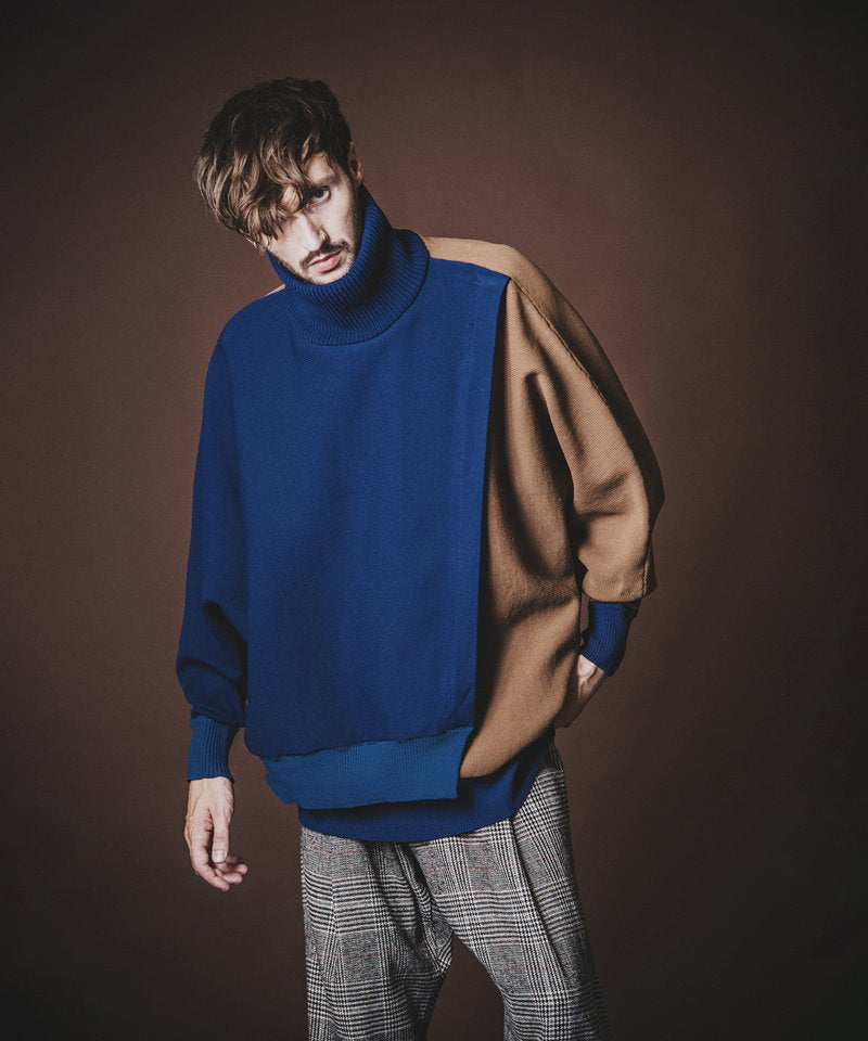 レイヤードドルマンスリーブニットPO