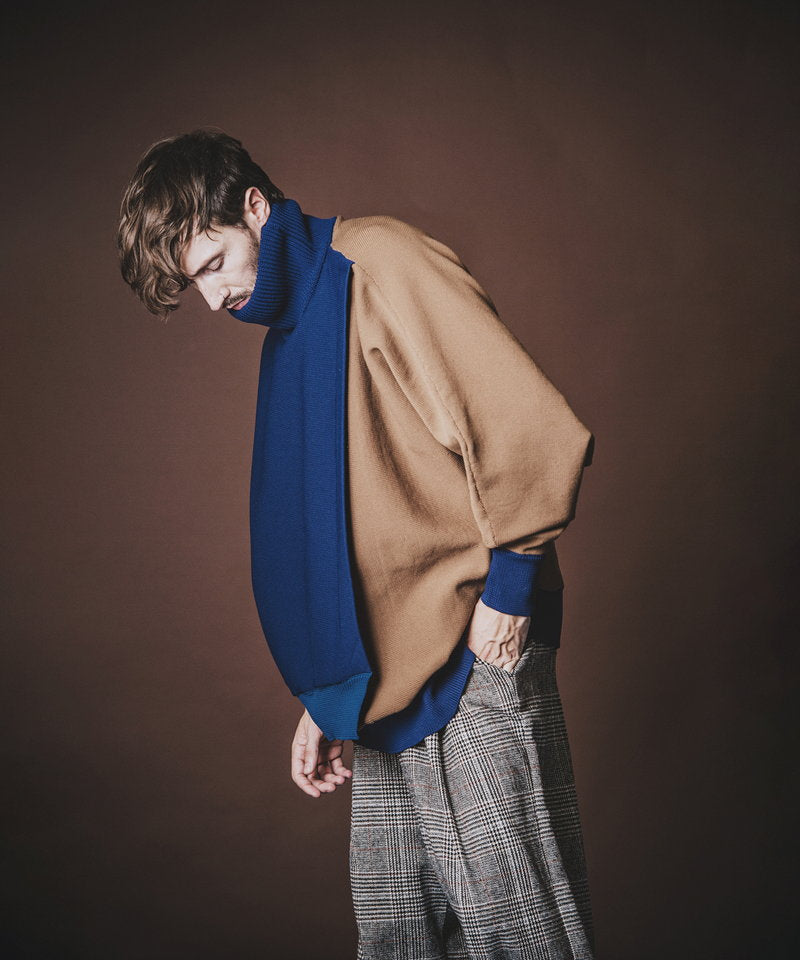 レイヤードドルマンスリーブニットPO