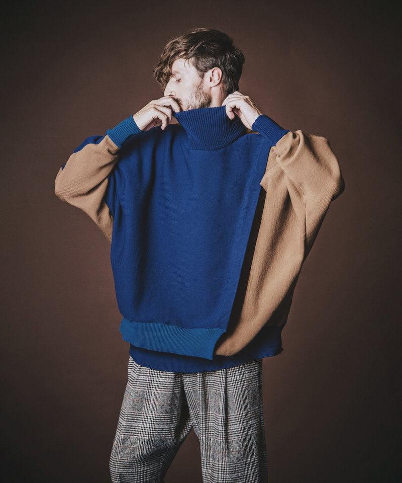 レイヤードドルマンスリーブニットPO