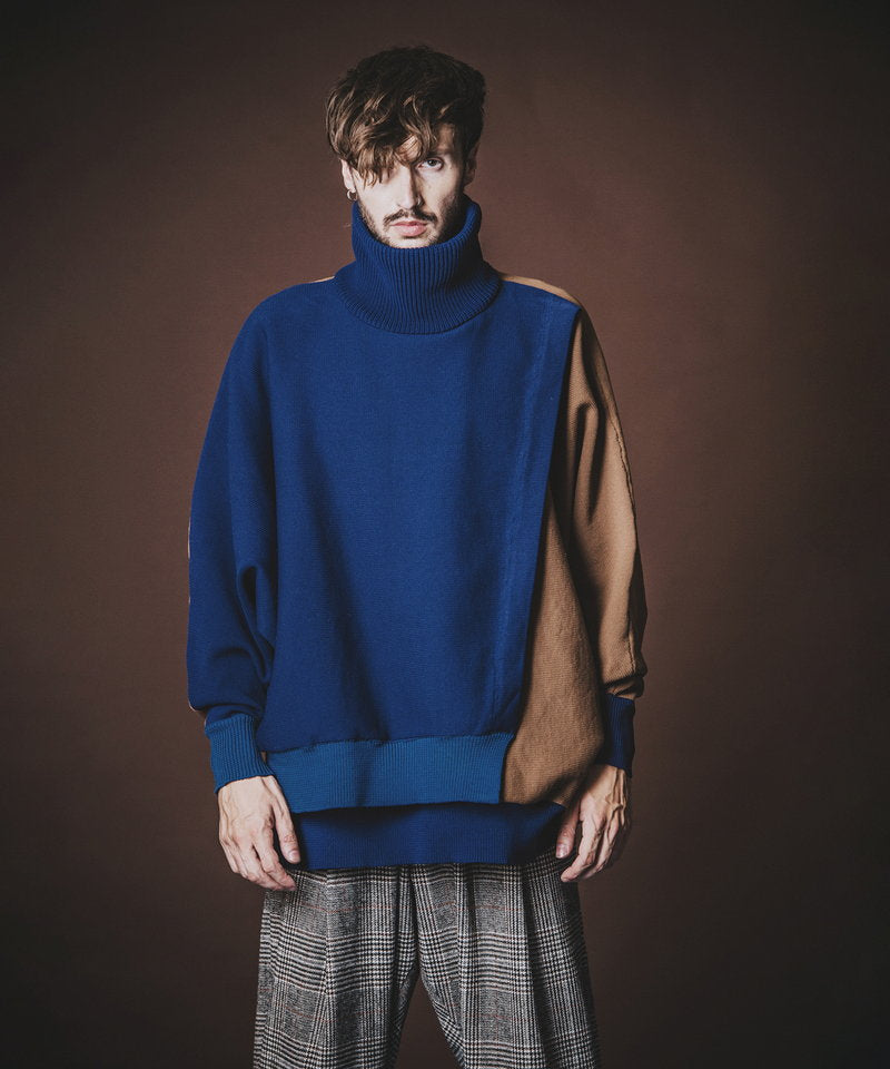 レイヤードドルマンスリーブニットPO