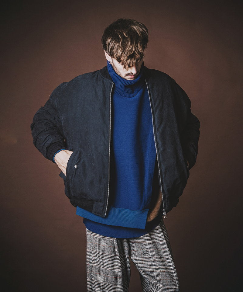 レイヤードドルマンスリーブニットPO