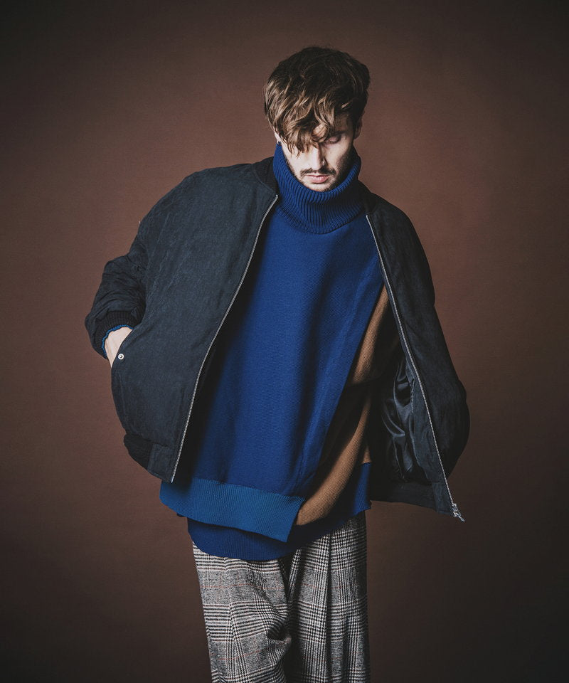 レイヤードドルマンスリーブニットPO