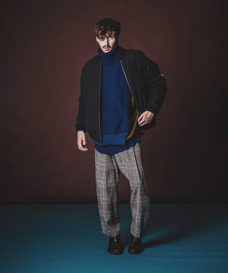 レイヤードドルマンスリーブニットPO