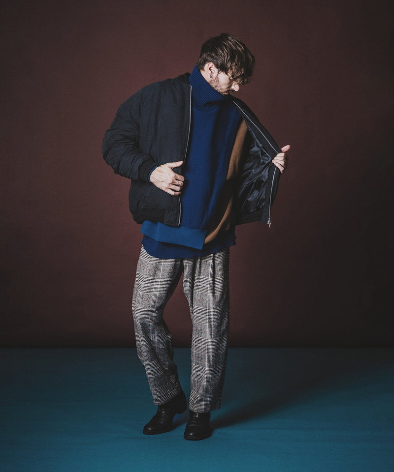 レイヤードドルマンスリーブニットPO