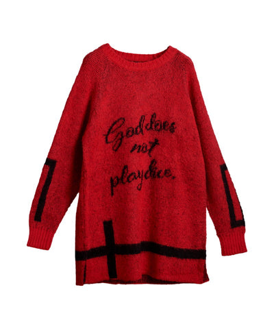 メッセージBIGプルオーバーニット