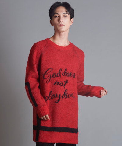 メッセージBIGプルオーバーニット