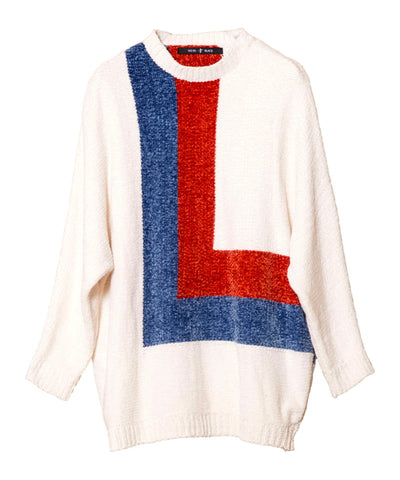 チェンジングドルマンスリーブプルオーバーニット