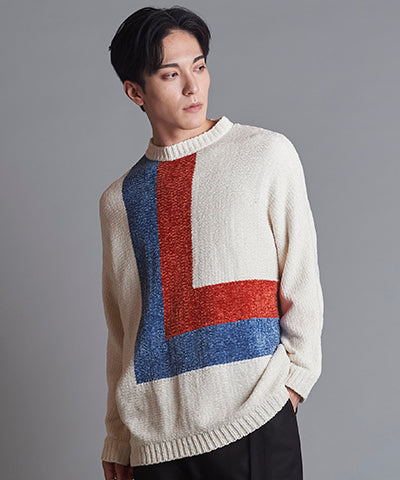 チェンジングドルマンスリーブプルオーバーニット