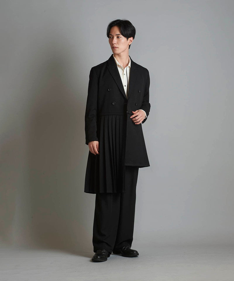 Separate pleated double-breasted jacket